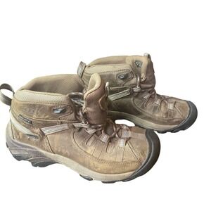 Keen Targhee Mid II Trail Womens Brown Waterproof‎ Leather Hiking Boots Size 7.5